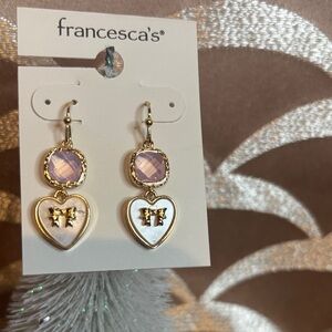 Francesca's Collections Bow Heart Earrings